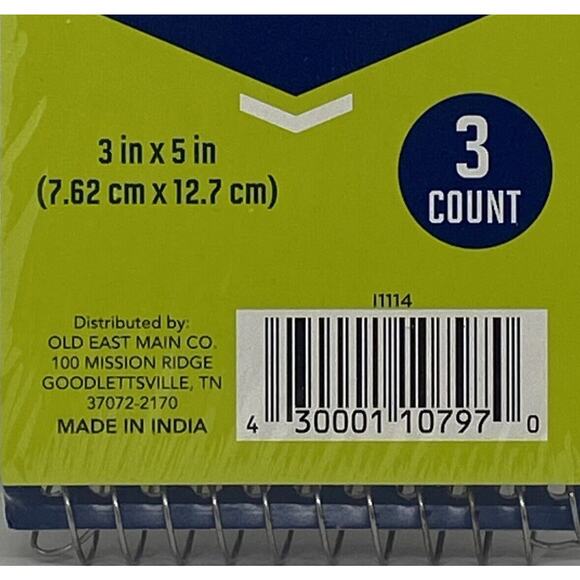 OfficeHub Memo Notebooks 3 Count 3” X 5” Old East Main Co India New - Picture 3 of 6
